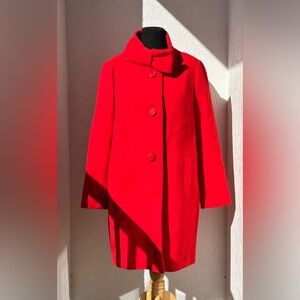 Kate Spade wool red bow jacket coat 14 EUC